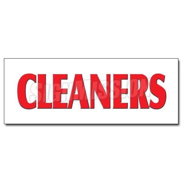 CLEANERS DECAL sticker laundry dry cleaning startch supplies storefront, D-36 Cleaners